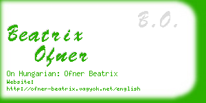 beatrix ofner business card